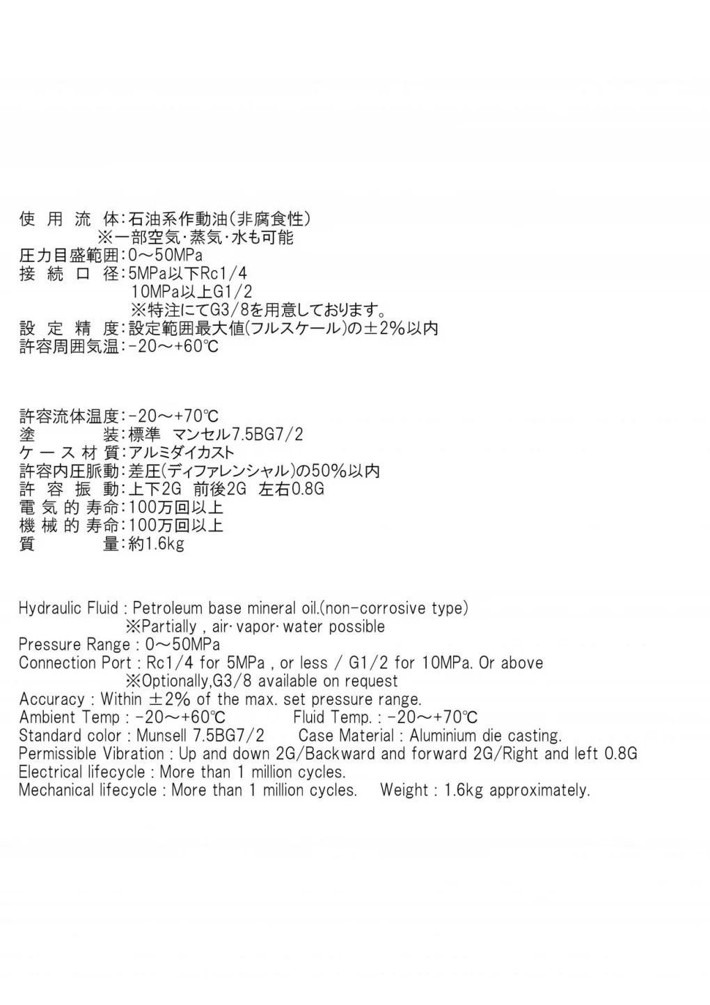 BP-F8特性曲线
